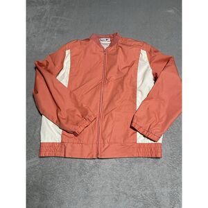 Vintage Kudu Jacket Womens Salmon White Zip Up 80s Color Block‎ Basic